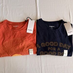 Goodfellow & Co Men's Long Sleeve Tees - Orange and Navy